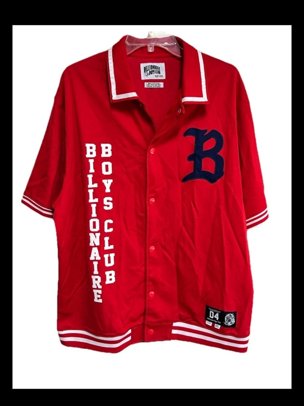 Billionaire Boys Club Varsity Jacket Jersey Top Size XXL Red Streetware Jumper